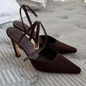 Forever 21 Dark Brown Strappy Heels